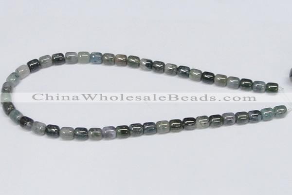 CAB391 15.5 inches 8*8mm column moss agate gemstone beads wholesale