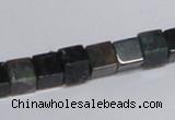 CAB397 15.5 inches 8*8mm cube moss agate gemstone beads wholesale