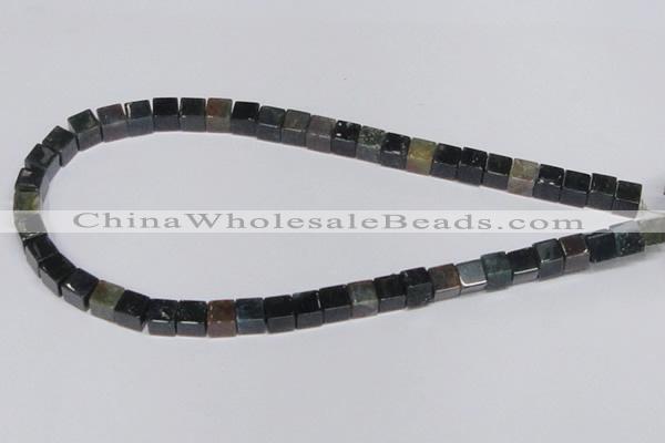 CAB397 15.5 inches 8*8mm cube moss agate gemstone beads wholesale