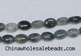 CAB408 15.5 inches 6*8mm oval moss agate gemstone beads wholesale