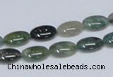 CAB409 15.5 inches 8*12mm oval moss agate gemstone beads wholesale