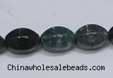 CAB423 15.5 inches 10*14mm faceted rice moss agate gemstone beads