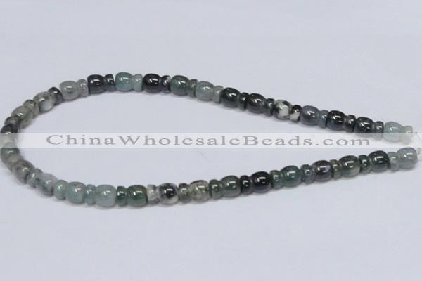 CAB426 15.5 inches 9*13mm vase-shaped moss agate gemstone beads