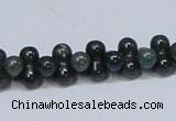 CAB427 15.5 inches 6*12mm bone-shaped moss agate gemstone beads