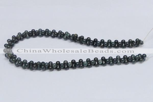 CAB427 15.5 inches 6*12mm bone-shaped moss agate gemstone beads