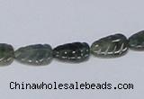 CAB428 15.5 inches 8*12mm leaf-shaped moss agate gemstone beads