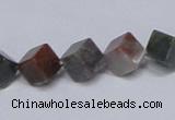 CAB442 15.5 inches 8*8mm inclined cube indian agate gemstone beads