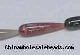 CAB445 15.5 inches 8*30mm teardrop indian agate gemstone beads