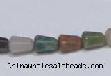 CAB446 15.5 inches 8*10mm faceted teardrop indian agate gemstone beads