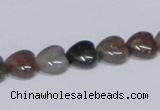 CAB453 15.5 inches 10*10mm heart indian agate gemstone beads