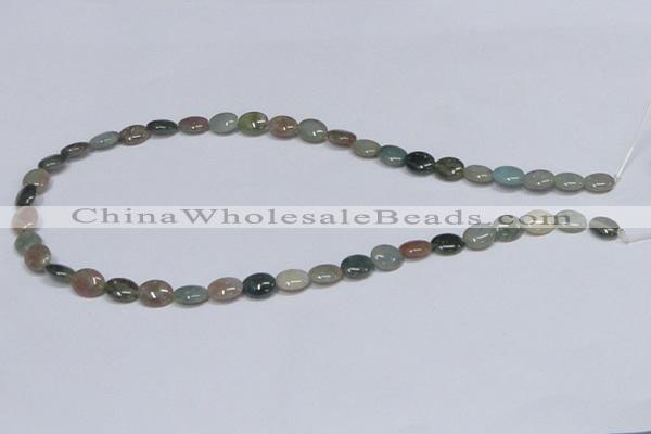 CAB456 15.5 inches 8*10mm oval indian agate gemstone beads wholesale