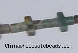 CAB462 15.5 inches 15*20mm cross indian agate gemstone beads