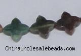 CAB472 15.5 inches 12*12mm flower form indian agate gemstone beads