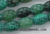 CAB51 15.5 inches 12*16mm egg-shaped peafowl agate gemstone beads