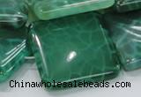 CAB61 15.5 inches 28*28mm square peafowl agate gemstone beads
