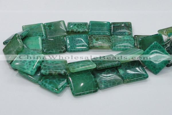 CAB61 15.5 inches 28*28mm square peafowl agate gemstone beads