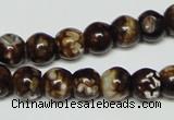 CAB610 15.5 inches 10mm round leopard skin agate beads wholesale