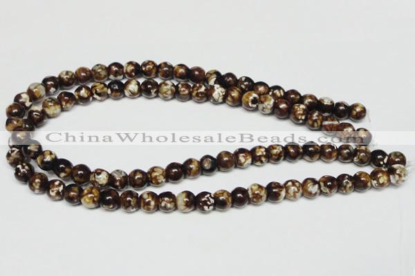 CAB610 15.5 inches 10mm round leopard skin agate beads wholesale