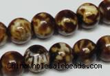 CAB611 15.5 inches 12mm round leopard skin agate beads wholesale