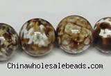 CAB614 15.5 inches 18mm round leopard skin agate beads wholesale