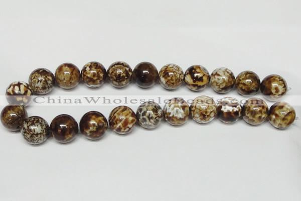 CAB614 15.5 inches 18mm round leopard skin agate beads wholesale