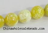 CAB662 15.5 inches 14mm round fire crackle agate beads wholesale