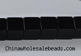 CAB836 15.5 inches 12*12mm cube black agate gemstone beads wholesale