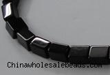 CAB840 15.5 inches 5*7*8mm cuboid black agate gemstone beads wholesale