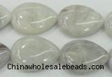 CAB909 15.5 inches 18*25mm flat teardrop natural crazy agate beads