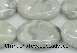 CAB913 15.5 inches 22*30mm oval natural crazy agate beads wholesale