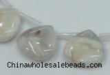 CAB924 20*20mm top-drilled teardrop natural crazy agate beads wholesale