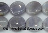 CAB925 15.5 inches 20mm coin natural purple agate beads wholesale