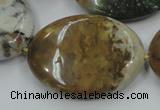 CAB952 15.5 inches 30*40mm oval ocean agate gemstone beads