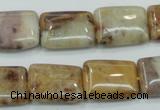 CAB978 15.5 inches 13*18mm rectangle Morocco agate beads wholesale