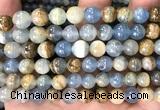 CABS03 15 inches 8mm round blue calcite beads wholesale