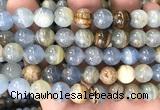 CABS04 15 inches 10mm round blue calcite beads wholesale