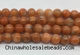 CABS09 15 inches 12mm round orange calcite gemstone beads wholesale