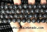 CAE307 15.5 inches 10mm round astrophyllite gemstone beads
