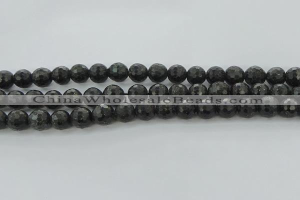 CAE37 15.5 inches 10mm faceted round astrophyllite beads wholesale