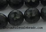 CAE40 15.5 inches 16mm faceted round astrophyllite beads wholesale