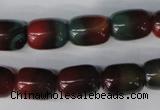 CAG1011 15.5 inches 12*14mm drum rainbow agate beads wholesale