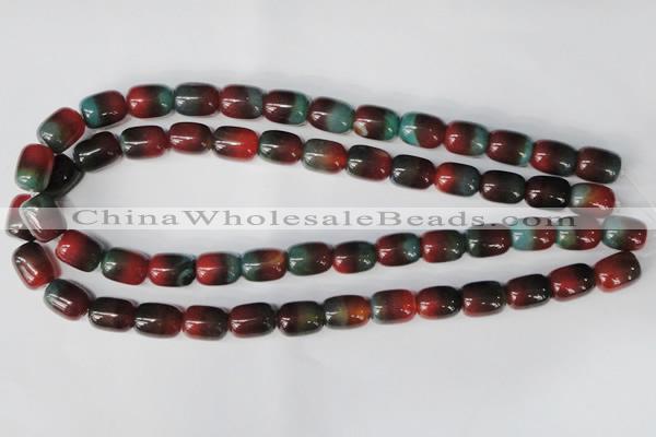 CAG1011 15.5 inches 12*14mm drum rainbow agate beads wholesale