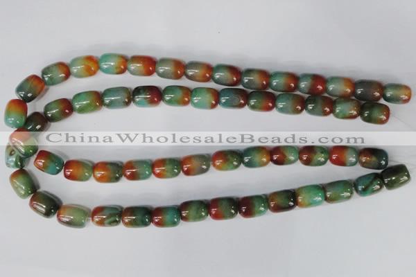 CAG1014 15.5 inches 12*14mm drum rainbow agate beads wholesale