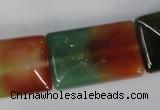 CAG1054 15.5 inches 20*30mm rectangle rainbow agate beads