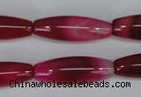 CAG1195 15.5 inches 10*30mm rice line agate gemstone beads