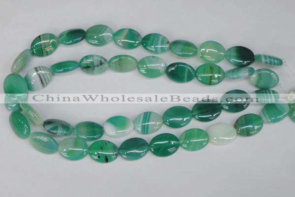 CAG1266 15.5 inches 15*20mm oval line agate gemstone beads