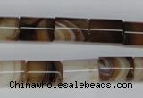 CAG1333 15.5 inches 10*14mm tube line agate gemstone beads