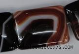 CAG1398 15.5 inches 30*40mm rectangle line agate gemstone beads