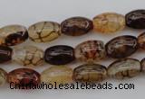 CAG1451 15.5 inches 8*12mm rice dragon veins agate beads