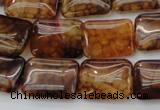 CAG1481 15.5 inches 13*18mm rectangle dragon veins agate beads
